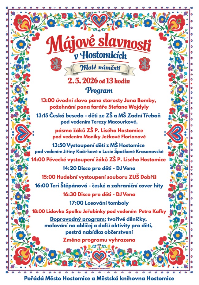 Program Májových slavností v Hostomicích